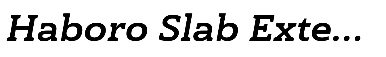 Haboro Slab Extended Ex Bold Italic